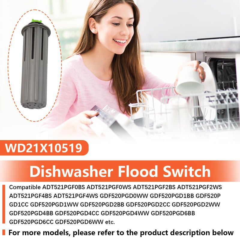 REEPLAR New Upgrade Wd21X10519 Ge Dishwasher Flood Switch Compatible Gdt Gdf Series Ge Appliance Switch Flood Asm Replacement Wd21X10492 Wd21X20204 3028650 Ps8690623 Ap5781465 - Image 3